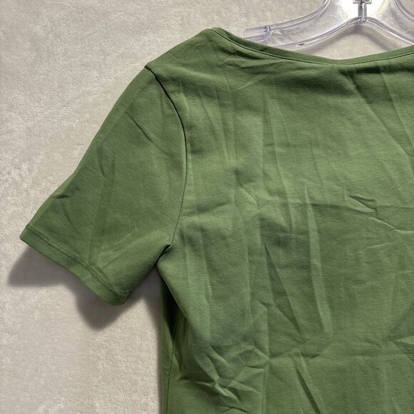 Everlane Women's Scoop Neck T Shirt Short Sleeve Stretch Jade Green Size XXS NWT - Picture 7 of 12